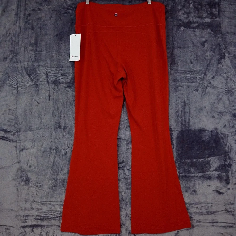 Lululemon‎ Pants Womens 18 Orange Groove Super High Rise Flare Nulu 32.5 Yoga